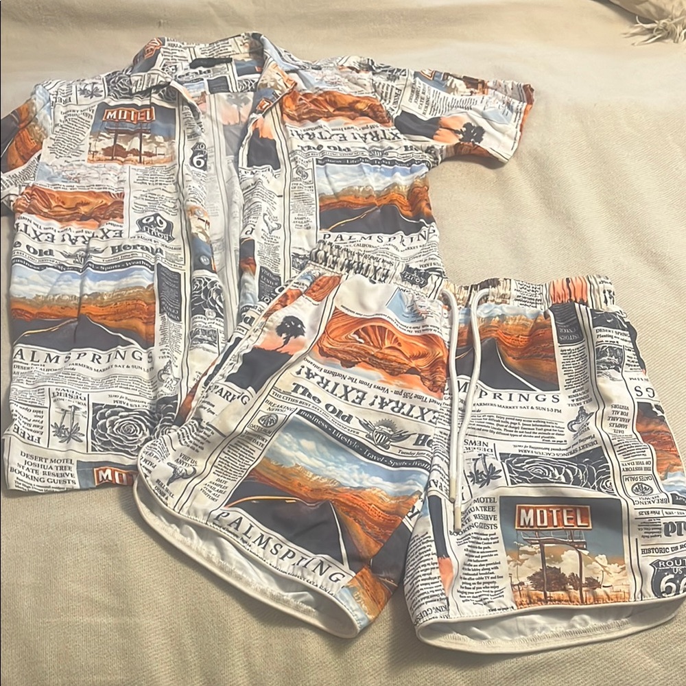 No Boundaries Palm Springs Print Men Shorts